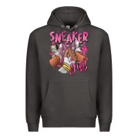 Smoke Pink and white sneaker girl Premium Hoodie - RanaPortraitStore