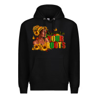 Black Remember your roots Afro American Premium Hoodie - RanaPortraitStore