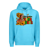 Ocean Blue Remember your roots Afro American Premium Hoodie - RanaPortraitStore