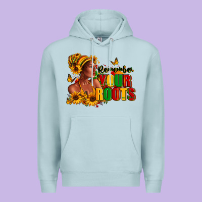 Remember Your Roots Afro American Premium Hoodie Designed By Ranaportraitstore