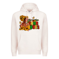 Pale Pink Remember your roots Afro American Premium Hoodie - RanaPortraitStore