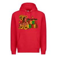 Red Remember your roots Afro American Premium Hoodie - RanaPortraitStore