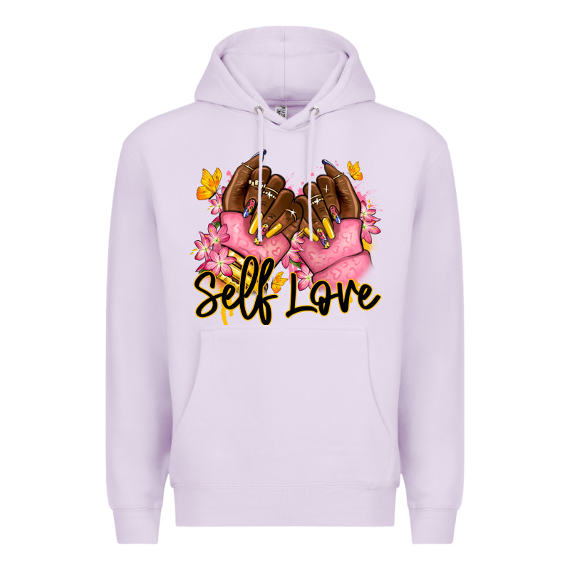 Self Love Pink Afro Nails Premium Hoodie by RanaPortraitStore | Teevron