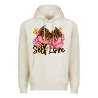 Oatmeal Heather Self love pink afro nails Premium Hoodie - RanaPortraitStore