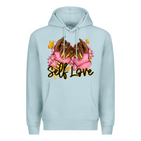 Blue Mist Self love pink afro nails Premium Hoodie - RanaPortraitStore