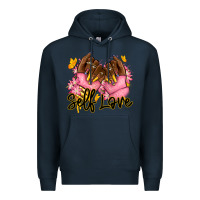 Navy Self love pink afro nails Premium Hoodie - RanaPortraitStore