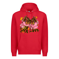 Red Self love pink afro nails Premium Hoodie - RanaPortraitStore