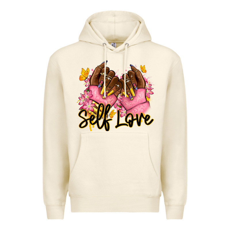 Self Love Pink Afro Nails Premium Hoodie by RanaPortraitStore | Teevron