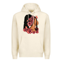 Tofu Pink roses afro woman Premium Hoodie - RanaPortraitStore