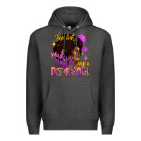 Charcoal Heather She got mad hustle and a dope soul Premium Hoodie - RanaPortraitStore