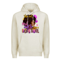 Oatmeal Heather She got mad hustle and a dope soul Premium Hoodie - RanaPortraitStore