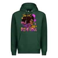 Sports Green She got mad hustle and a dope soul Premium Hoodie - RanaPortraitStore
