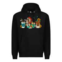 Black indian coffee cups Premium Hoodie - AdoDesignShop