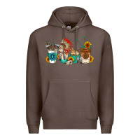 Coffee indian coffee cups Premium Hoodie - AdoDesignShop