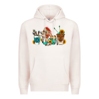 Pale Pink indian coffee cups Premium Hoodie - AdoDesignShop