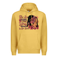 Antique Gold She has fire in her soul afro woman Premium Hoodie - RanaPortraitStore