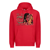Red She has fire in her soul afro woman Premium Hoodie - RanaPortraitStore
