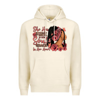Tofu She has fire in her soul afro woman Premium Hoodie - RanaPortraitStore