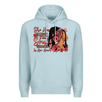 Blue Mist She has fire in her soul afro woman Premium Hoodie - RanaPortraitStore