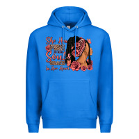 True Royal She has fire in her soul afro woman Premium Hoodie - RanaPortraitStore