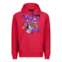 Cardinal Purple galaxy sneaker girl Premium Hoodie - RanaPortraitStore