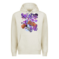Oatmeal Heather Purple galaxy sneaker girl Premium Hoodie - RanaPortraitStore