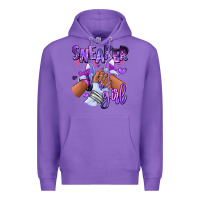 Purple Purple galaxy sneaker girl Premium Hoodie - RanaPortraitStore