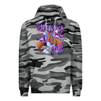 Slate Camo Purple galaxy sneaker girl Premium Hoodie - RanaPortraitStore