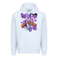 White Purple galaxy sneaker girl Premium Hoodie - RanaPortraitStore