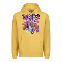 Antique Gold Purple galaxy sneaker girl Premium Hoodie - RanaPortraitStore