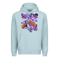 Blue Mist Purple galaxy sneaker girl Premium Hoodie - RanaPortraitStore