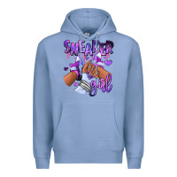 Colony Blue Purple galaxy sneaker girl Premium Hoodie - RanaPortraitStore