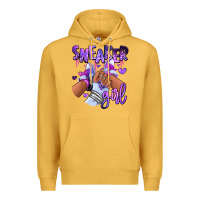 Mustard Purple galaxy sneaker girl Premium Hoodie - RanaPortraitStore