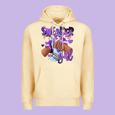 Purple Galaxy Sneaker Girl Premium Hoodie Designed By Ranaportraitstore