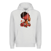 Dove Grey She who kneels before god can stand before anyone Premium Hoodie - RanaPortraitStore