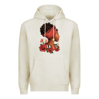 Oatmeal Heather She who kneels before god can stand before anyone Premium Hoodie - RanaPortraitStore