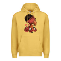 Antique Gold She who kneels before god can stand before anyone Premium Hoodie - RanaPortraitStore