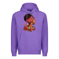 Purple She who kneels before god can stand before anyone Premium Hoodie - RanaPortraitStore