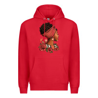 Red She who kneels before god can stand before anyone Premium Hoodie - RanaPortraitStore