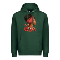 Sports Green She who kneels before god can stand before anyone Premium Hoodie - RanaPortraitStore