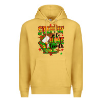 Antique Gold Steppin' into Juneteenth Premium Hoodie - RanaPortraitStore