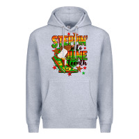 Heather Grey Steppin' into Juneteenth Premium Hoodie - RanaPortraitStore