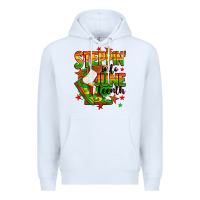 White Steppin' into Juneteenth Premium Hoodie - RanaPortraitStore