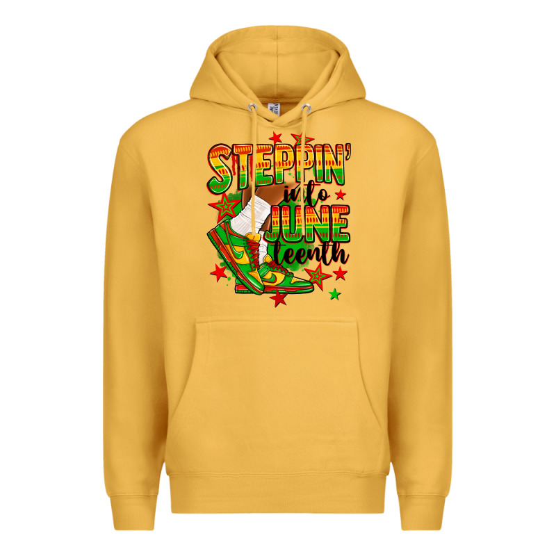 Steppin' Into Juneteenth Premium Hoodie by RanaPortraitStore | Teevron