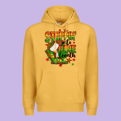 Steppin' Into Juneteenth Premium Hoodie Designed By Ranaportraitstore