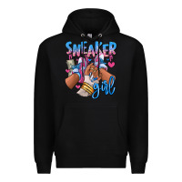 Black Sneaker girl afro woman Premium Hoodie - RanaPortraitStore