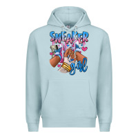 Blue Mist Sneaker girl afro woman Premium Hoodie - RanaPortraitStore