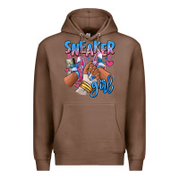 Chestnut Sneaker girl afro woman Premium Hoodie - RanaPortraitStore
