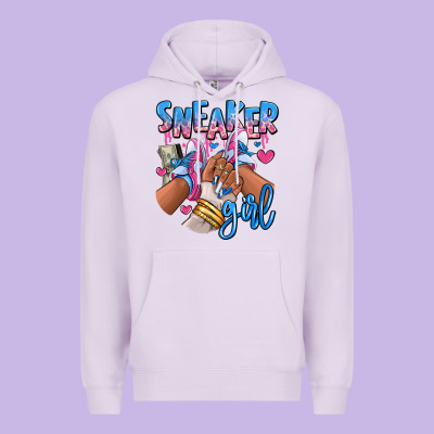 Sneaker Girl Afro Woman Premium Hoodie Designed By Ranaportraitstore