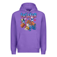Purple Sneaker girl afro woman Premium Hoodie - RanaPortraitStore